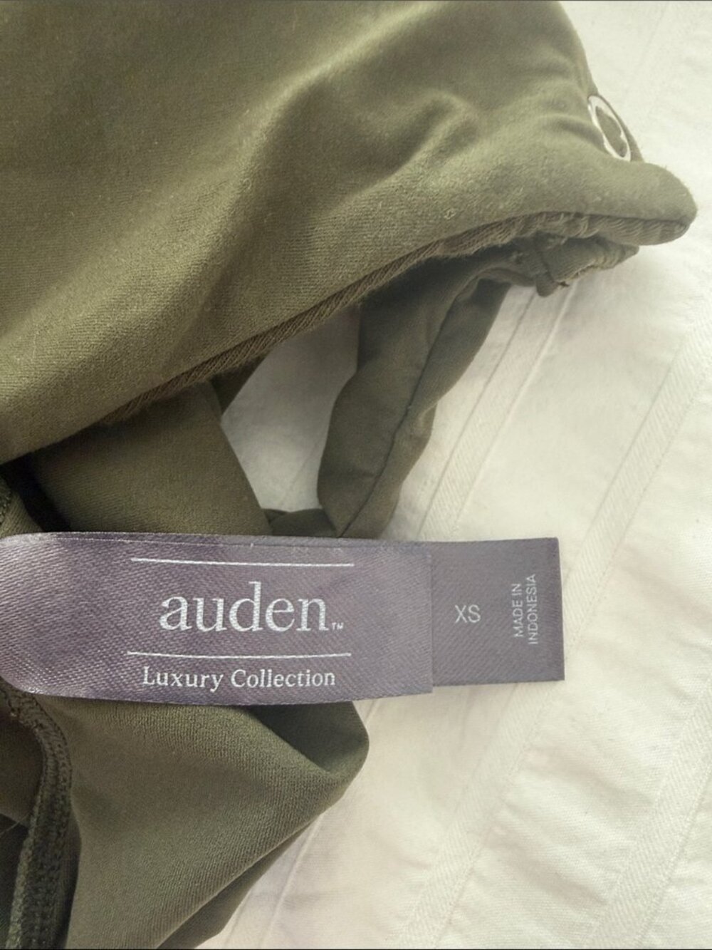 Auden Olive Green Bodysuit Soft Stretch Basic Women's Size XS NWT - Picture 8 of 11
